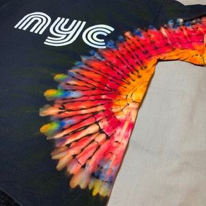NYC shirt with a reverse tiedye